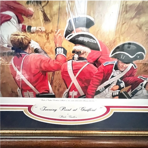 Dale Gallon FRAMED print. Turning Point at Guilford. SIGNED - Picture 2 of 3